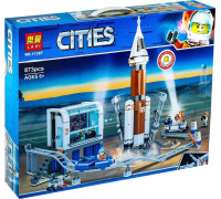 Конструктор Lari 11387 Космическая ракета и пункт управления запуском. Сити