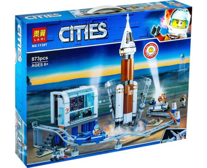 Конструктор Lari 11387 Космическая ракета и пункт управления запуском. Сити