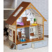 Домик для кукол Барби 3129 ЭкоДом с мебелью и текстилем. Обои. Свет. Декор