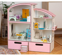 Домик для кукол Барби и ЛОЛ 5102 Гулливер с мебелью и текстилем и BOX