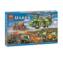 Конструктор Bela серия Urban 10642 Грузовой вертолёт исследователей вулканов 