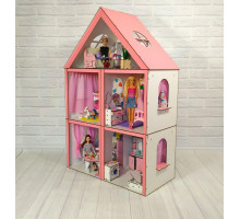 Домик для Барби 3105 Большой особняк Барби. 3 этажа. 5 комнат, с обоями