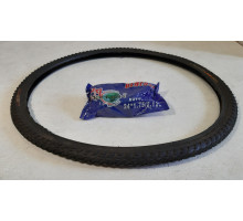 Покрышка с камерой 37-533 (24 дюйма) на велосипед Салют. Генерал Елочка 