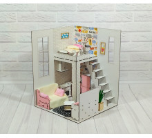 Домик для Барби Пентхаус 7002. 2 этажа с мебелью, обоями, текстилем