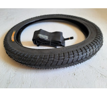 Вело покрышка с камерой 16 дюймов Стрелка 16*2.125. (64-305)