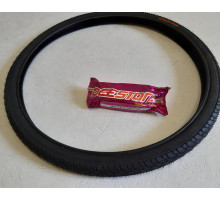 Покрышка на велосипед 26*1.90 с камерой. Deestone Полуслик 26 дюймов на горный велосипед (47-559).