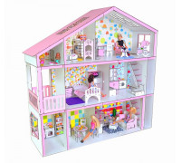 Домик для кукол Барби 3126 Супер дом с секретом, мебелью, обоями и текстилем. 3 этажа. 7 комнат