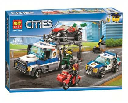 Конструктор Bela 10658 Ограбление транспортировщика автомобилей. Город