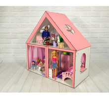 Домик для Барби 3103 Особняк Барби. 2 этажа. 3 комнаты, с обоями