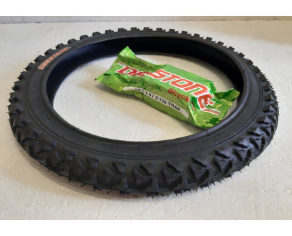 Вело покрышка с камерой 16*2.125 Deestone Шип 16 дюймов с камерой в комплекте